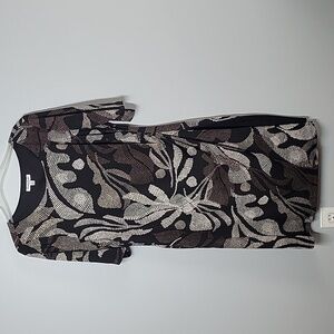 North Style Textured Abstract Print Dress